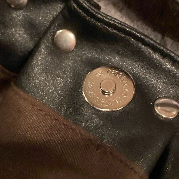 John Romaine Black Purse Shoulder Bag Studded - Picture 5 of 8